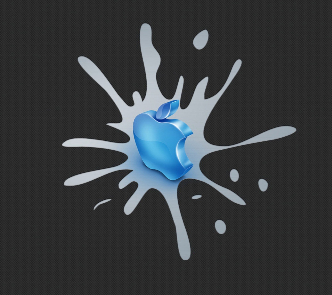 Das Blue Apple Logo Wallpaper 1080x960