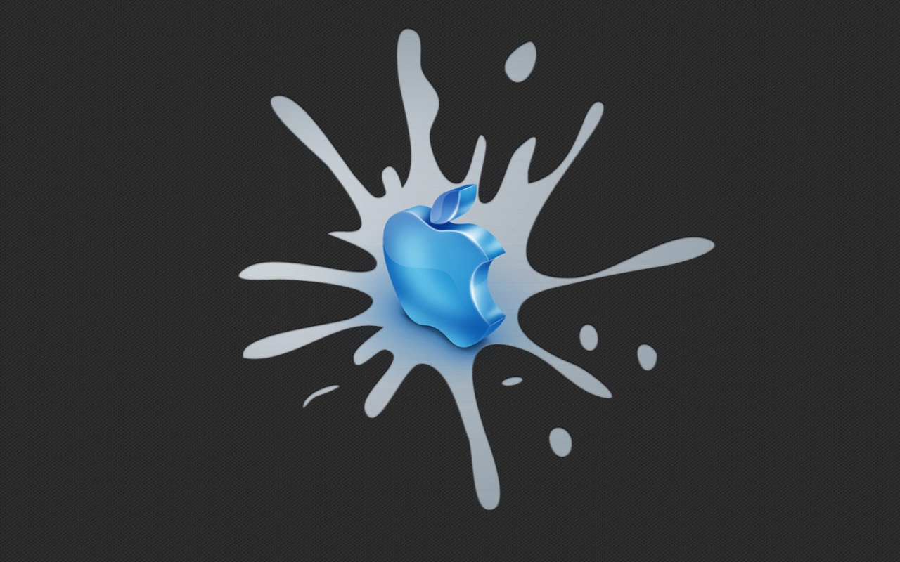 Das Blue Apple Logo Wallpaper 1280x800
