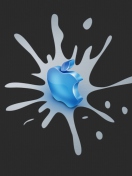 Fondo de pantalla Blue Apple Logo 132x176