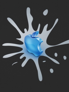 Fondo de pantalla Blue Apple Logo 240x320