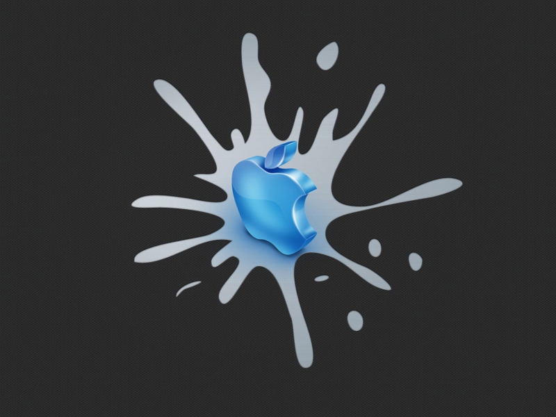 Das Blue Apple Logo Wallpaper 800x600