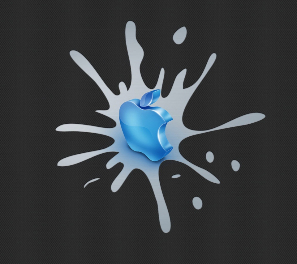 Das Blue Apple Logo Wallpaper 960x854