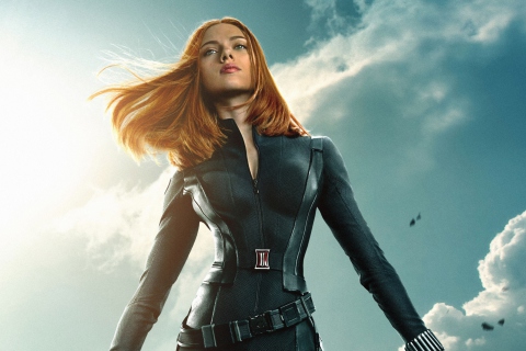 Обои Black Widow Captain America The Winter Soldier 480x320