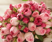 Fondo de pantalla Bouquet of pink roses 176x144