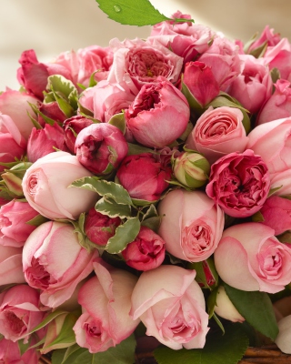 Kostenloses Bouquet of pink roses Wallpaper für 176x220