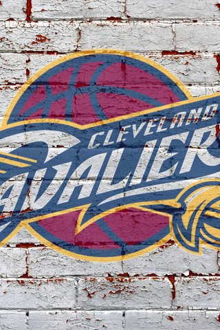 Das Cleveland Cavaliers NBA Basketball Team Wallpaper 320x480