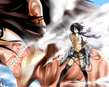 Mikasa Ackerman from Attack on Titan wallpaper 220x176