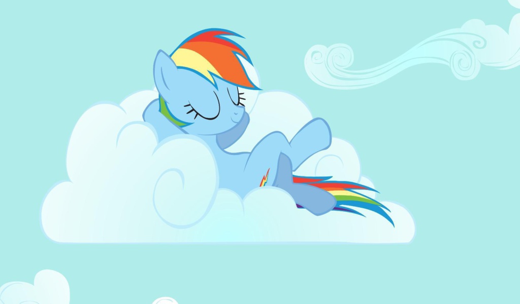 Das My Little Pony Friendship is Magic on Cloud Wallpaper 1024x600