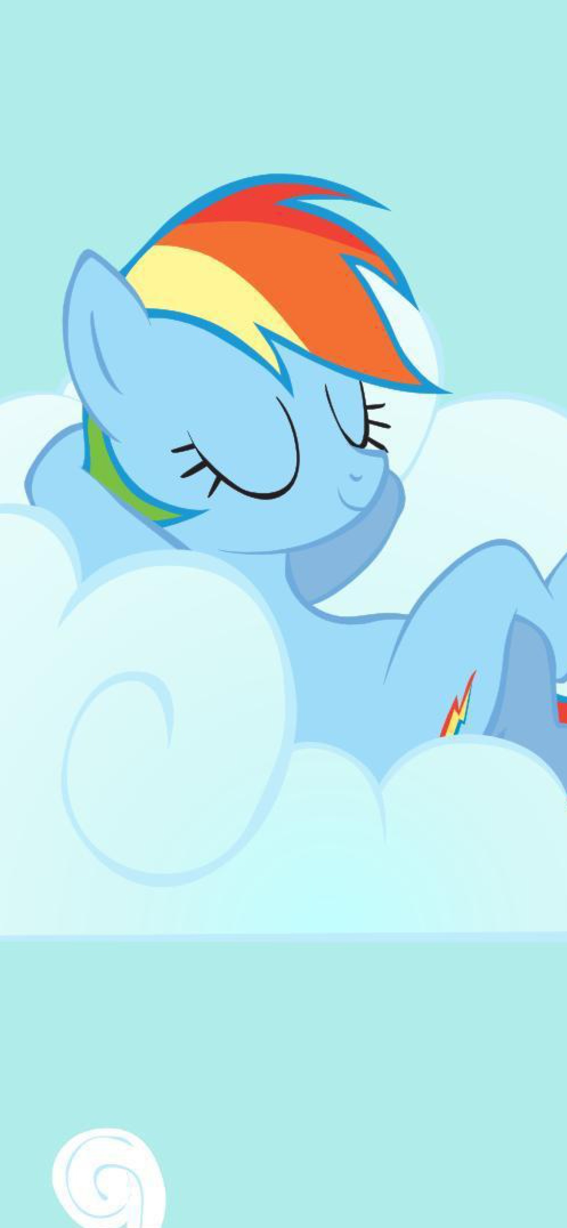 Das My Little Pony Friendship is Magic on Cloud Wallpaper 1170x2532