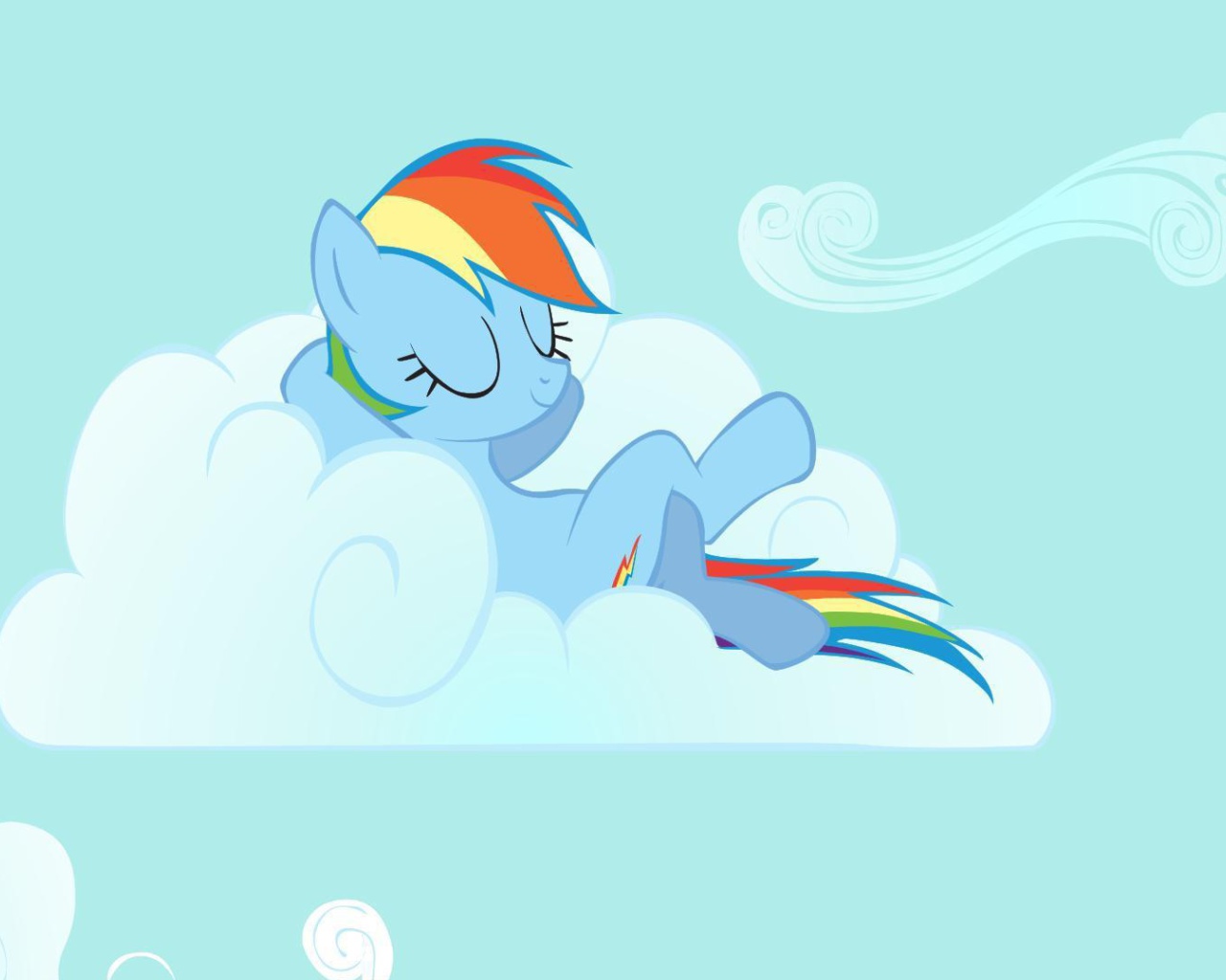 My Little Pony Friendship is Magic on Cloud wallpaper 1280x1024