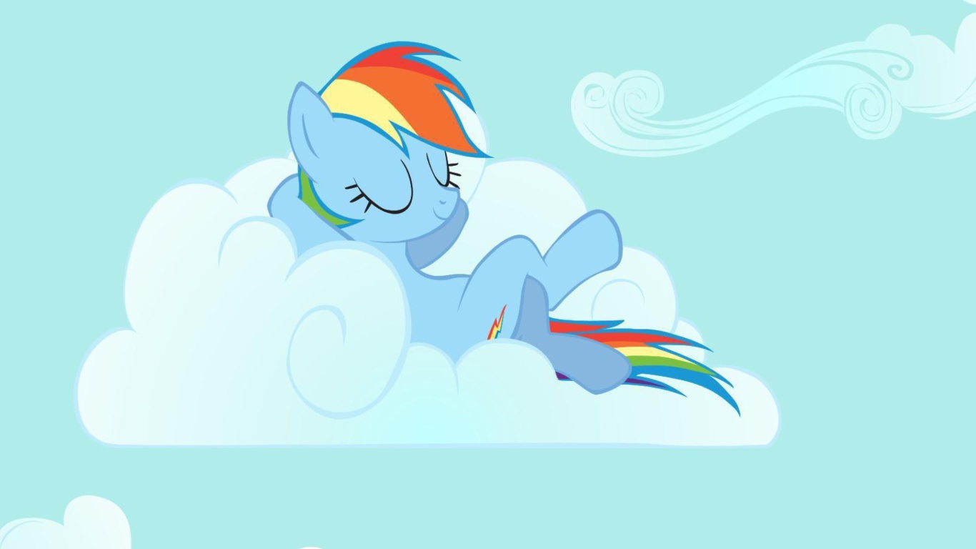 Screenshot №1 pro téma My Little Pony Friendship is Magic on Cloud 1366x768