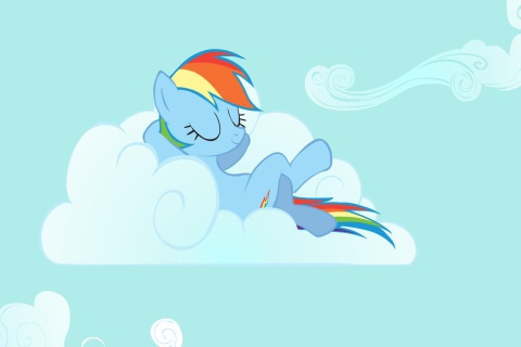My Little Pony Friendship is Magic on Cloud wallpaper 480x320