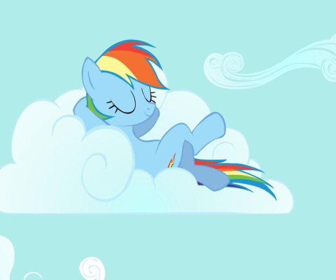 My Little Pony Friendship is Magic on Cloud wallpaper 480x400