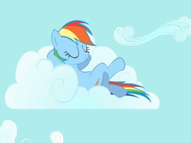 My Little Pony Friendship is Magic on Cloud wallpaper 640x480