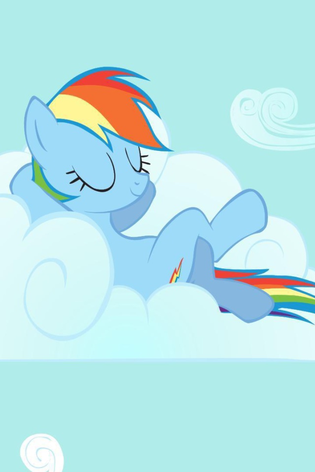 Fondo de pantalla My Little Pony Friendship is Magic on Cloud 640x960
