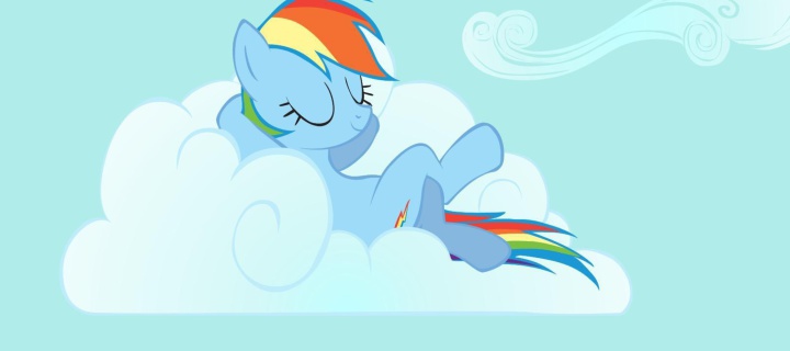 My Little Pony Friendship is Magic on Cloud wallpaper 720x320