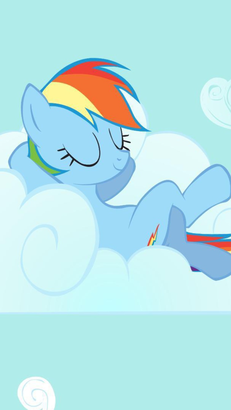 My Little Pony Friendship is Magic on Cloud wallpaper 750x1334
