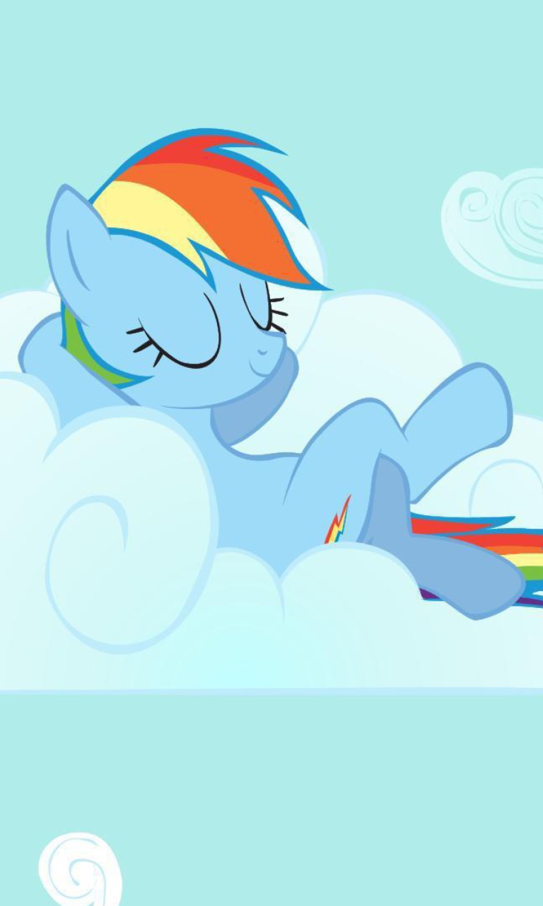 Обои My Little Pony Friendship is Magic on Cloud 768x1280