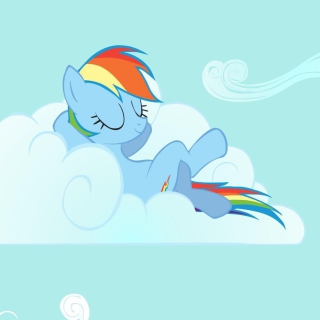 My Little Pony Friendship is Magic on Cloud - Obrázkek zdarma pro iPad mini 2