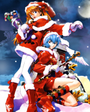 Cute Anime Christmas wallpaper 176x220