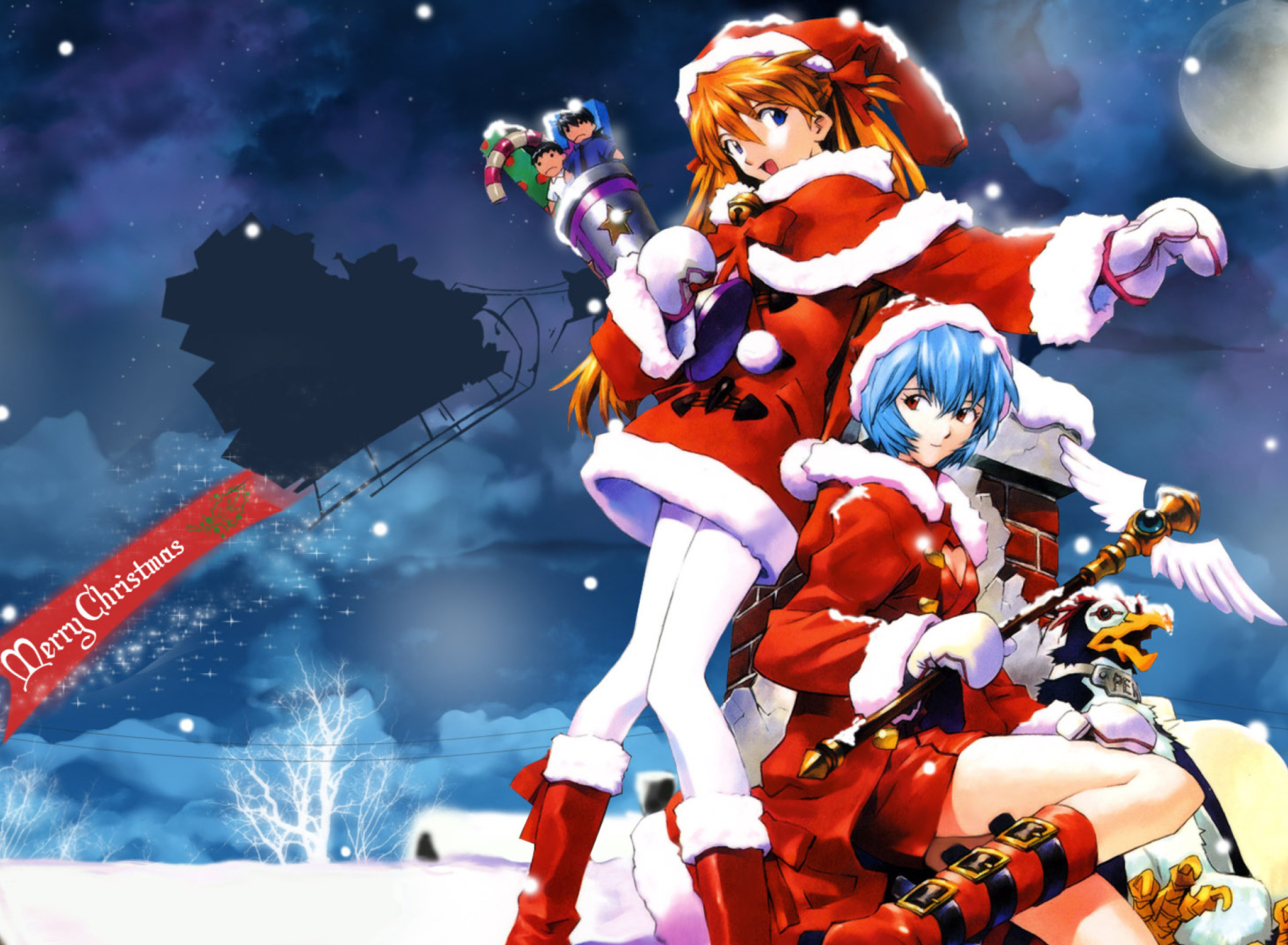 Cute Anime Christmas wallpaper 1920x1408