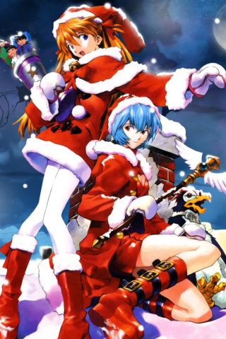 Cute Anime Christmas wallpaper 320x480