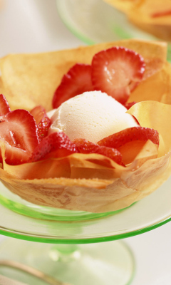 Das Strawberry Desserts Wallpaper 240x400