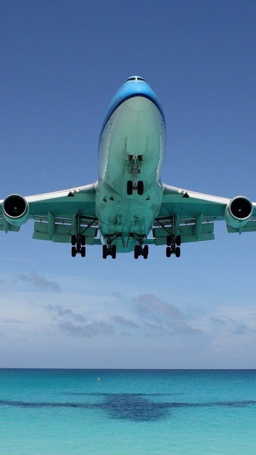 Boeing 747 in St Maarten Extreme Airport wallpaper 360x640