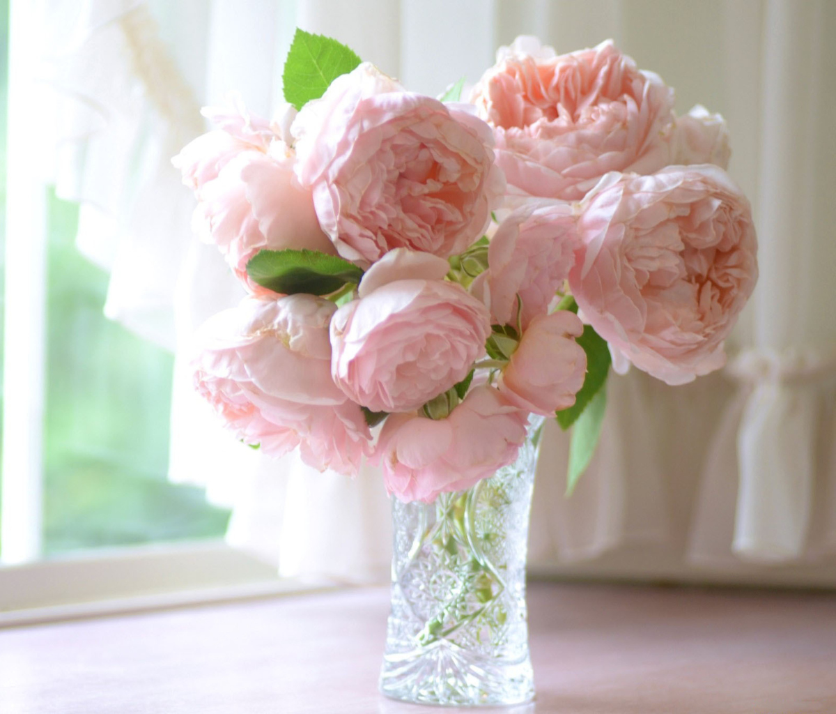 Обои Soft Pink Peonies Bouquet 1200x1024