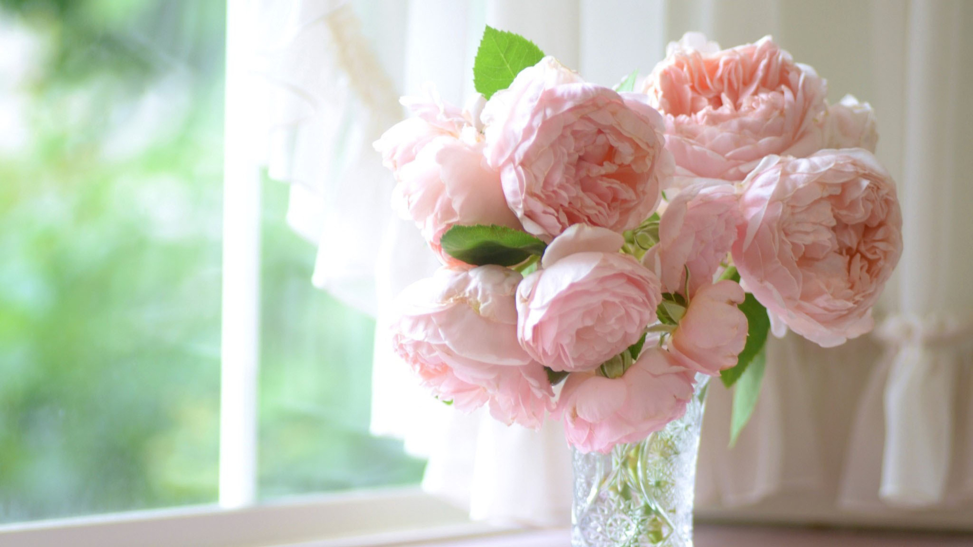 Screenshot №1 pro téma Soft Pink Peonies Bouquet 1920x1080