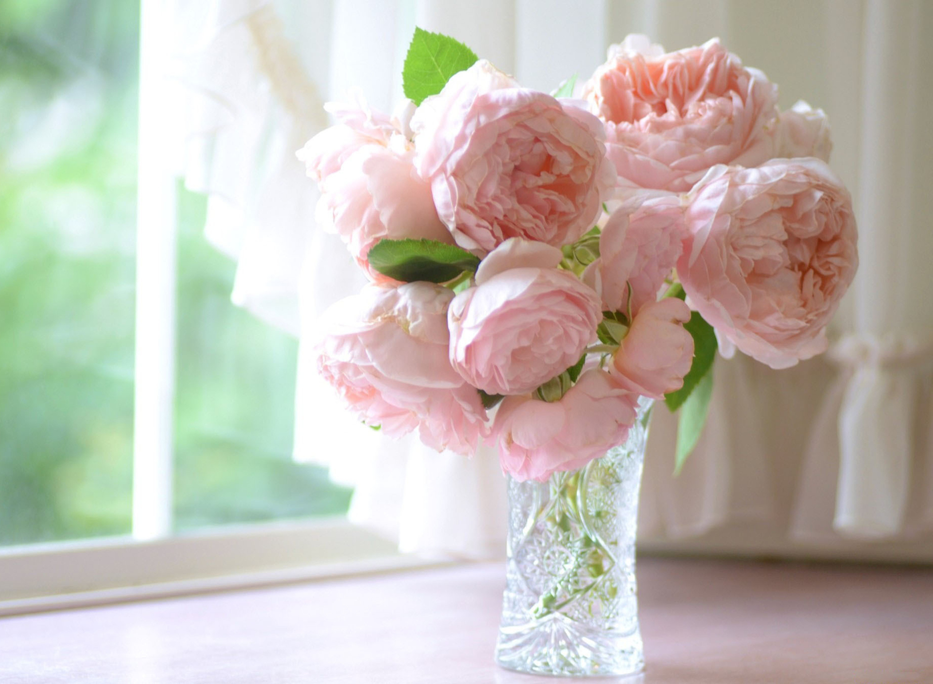 Das Soft Pink Peonies Bouquet Wallpaper 1920x1408