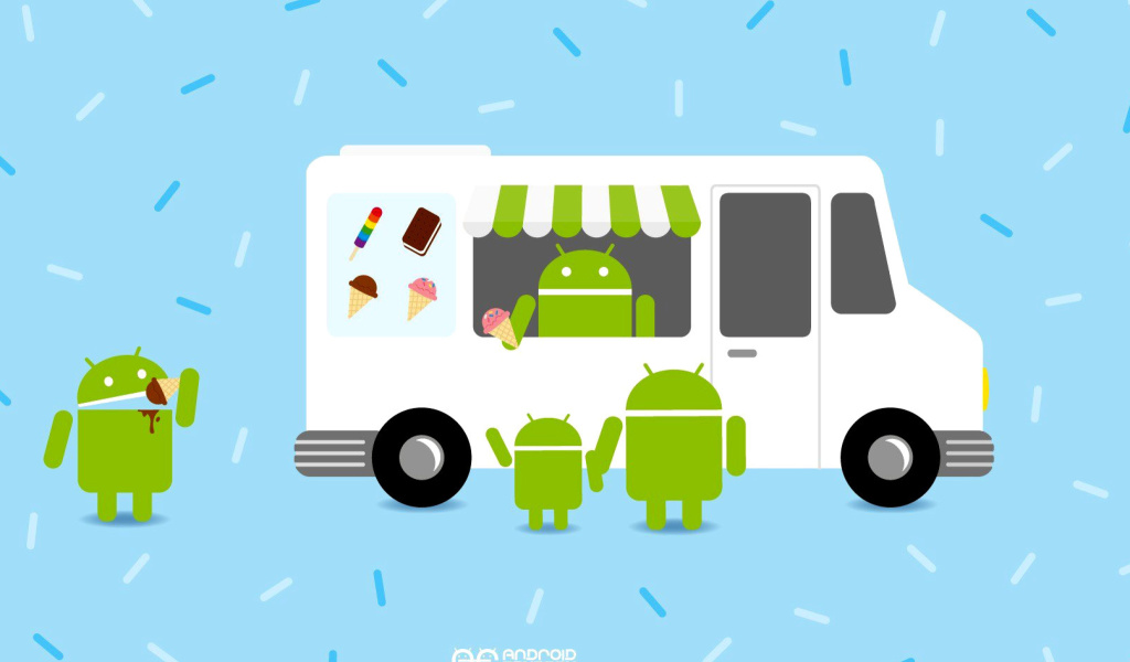 Android Ice Cream Sandwich wallpaper 1024x600