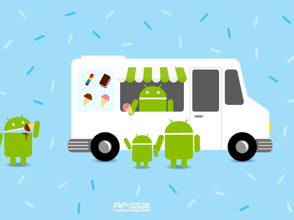 Fondo de pantalla Android Ice Cream Sandwich 1024x768
