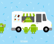 Das Android Ice Cream Sandwich Wallpaper 176x144