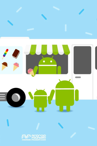 Das Android Ice Cream Sandwich Wallpaper 320x480