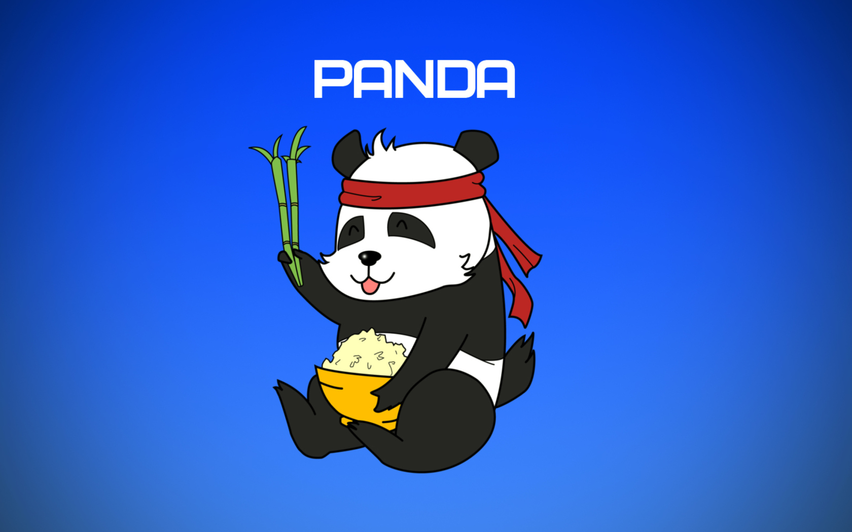 Cool Panda Illustration wallpaper 1680x1050