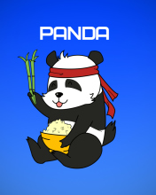 Обои Cool Panda Illustration 176x220