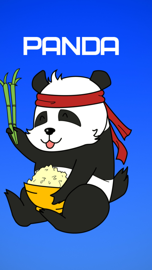 Cool Panda Illustration wallpaper 640x1136
