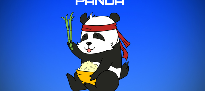 Cool Panda Illustration wallpaper 720x320