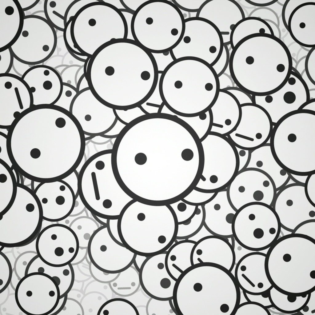 Circle Faces wallpaper 1024x1024