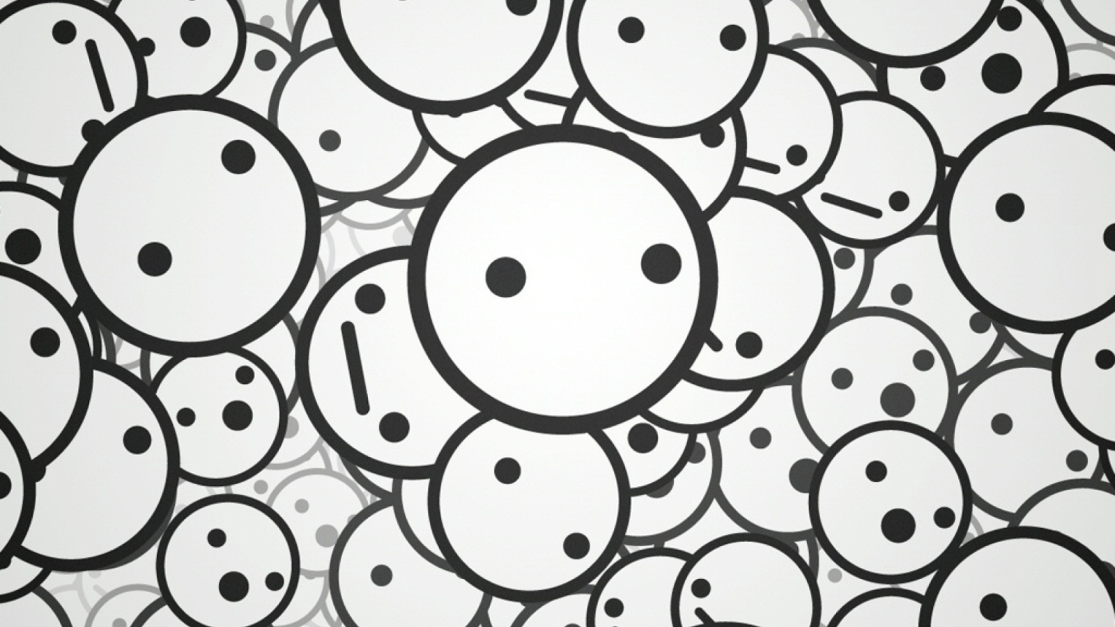 Das Circle Faces Wallpaper 1600x900