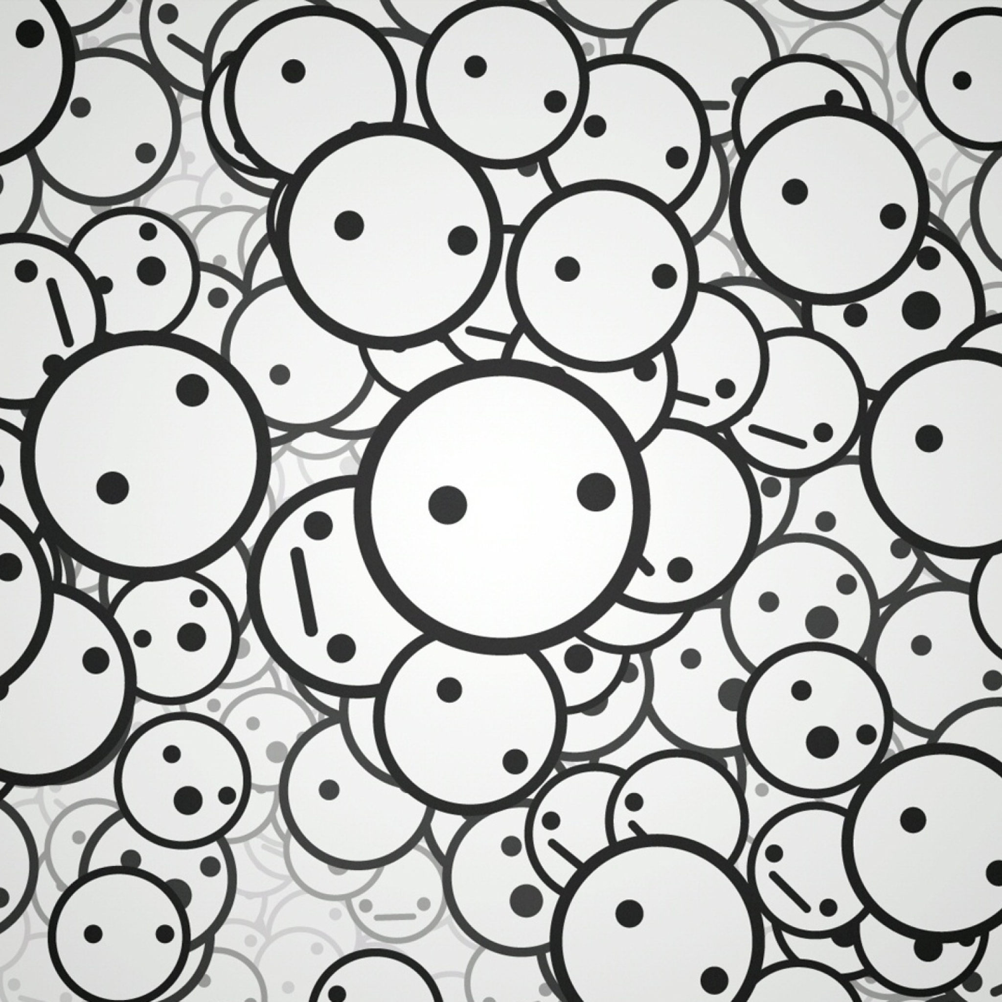 Das Circle Faces Wallpaper 2048x2048