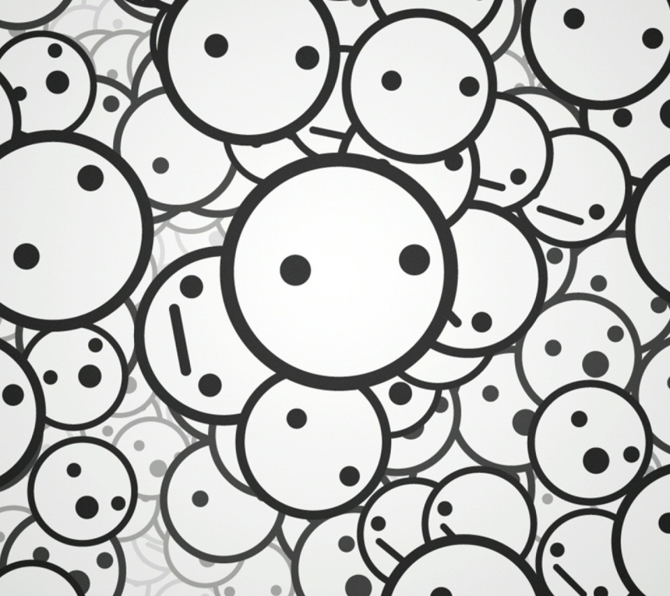 Das Circle Faces Wallpaper 960x854