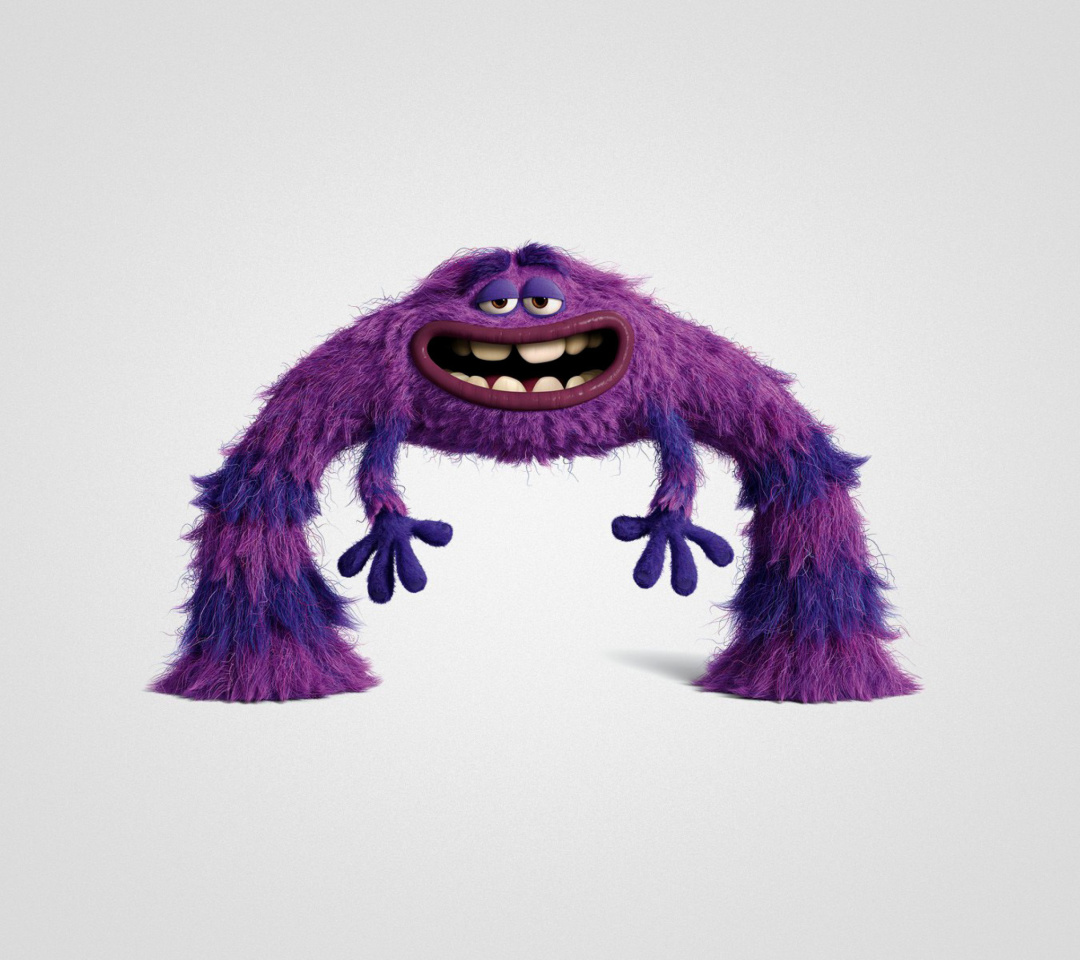 Обои Monsters University, Art, Purple Furry Monster 1080x960