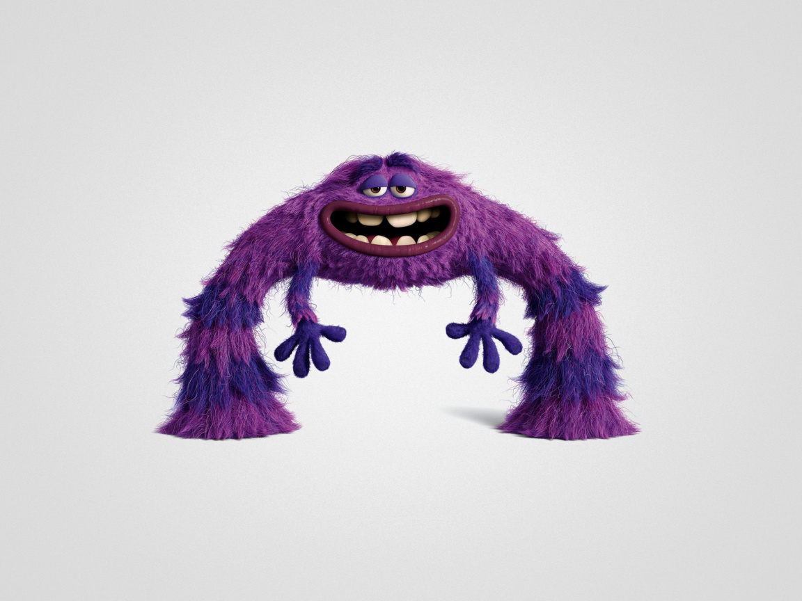 Обои Monsters University, Art, Purple Furry Monster 1152x864