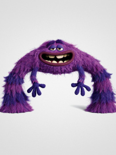 Fondo de pantalla Monsters University, Art, Purple Furry Monster 240x320