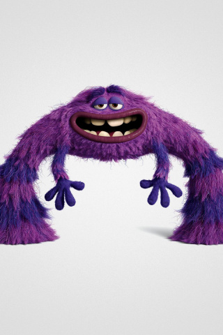 Fondo de pantalla Monsters University, Art, Purple Furry Monster 320x480