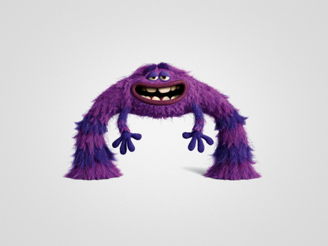 Monsters University, Art, Purple Furry Monster wallpaper 640x480