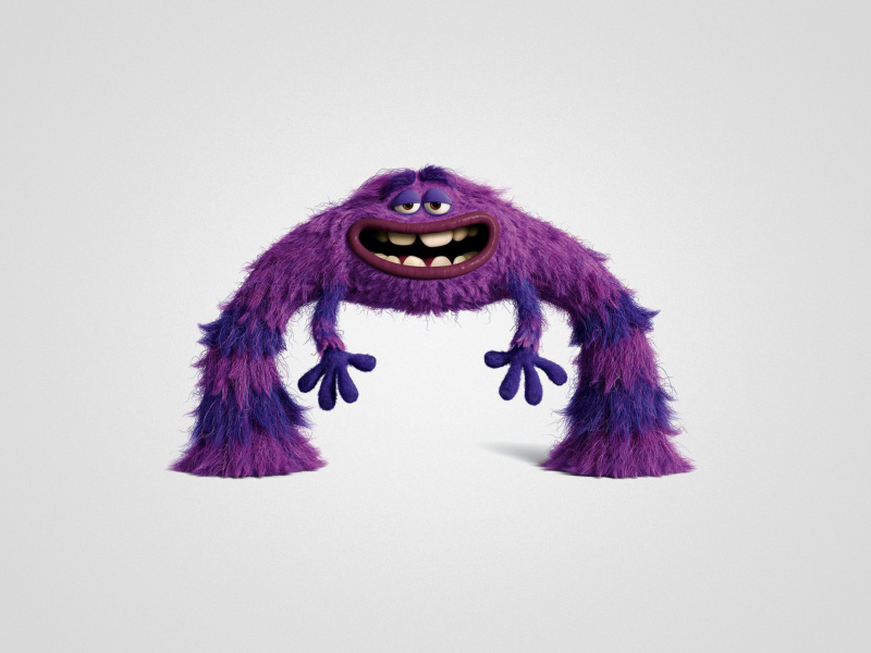 Sfondi Monsters University, Art, Purple Furry Monster 800x600