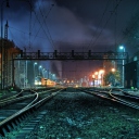 Das Railway Station At Night Wallpaper 128x128